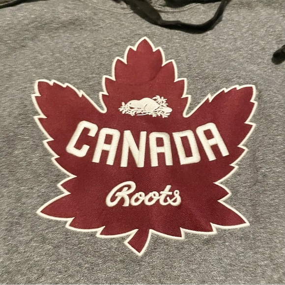 Roots Canada Grey Hoodie Womens Size XS Sweater - Picture 2 of 16